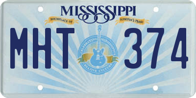 MS license plate MHT374