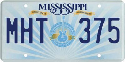 MS license plate MHT375