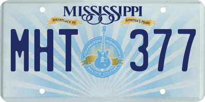 MS license plate MHT377