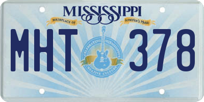 MS license plate MHT378