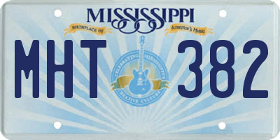 MS license plate MHT382