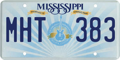 MS license plate MHT383