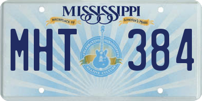 MS license plate MHT384
