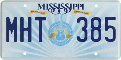MS license plate MHT385