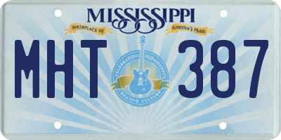 MS license plate MHT387