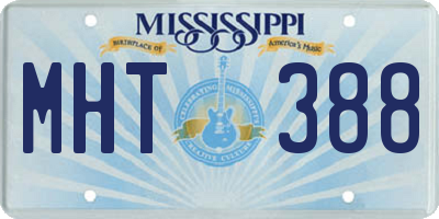 MS license plate MHT388