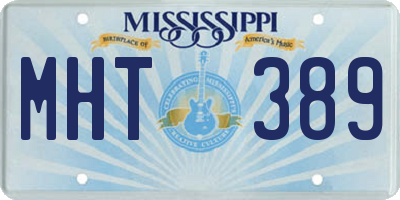 MS license plate MHT389