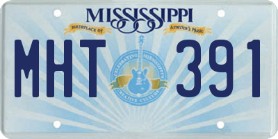 MS license plate MHT391