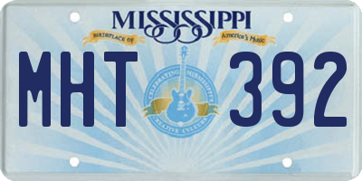MS license plate MHT392