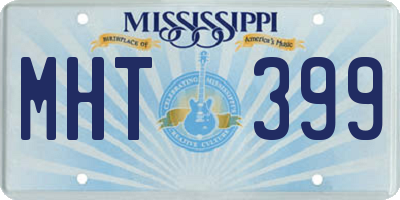 MS license plate MHT399
