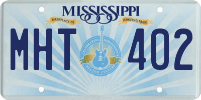 MS license plate MHT402