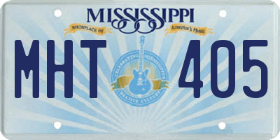 MS license plate MHT405