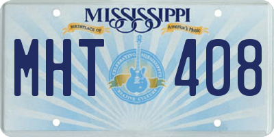MS license plate MHT408