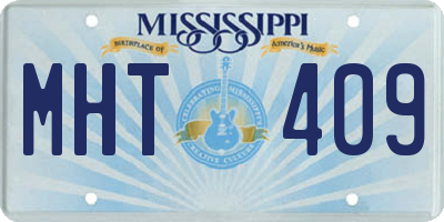 MS license plate MHT409