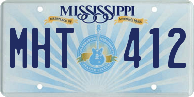 MS license plate MHT412