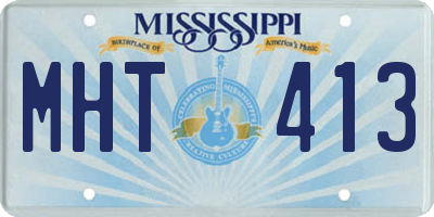 MS license plate MHT413