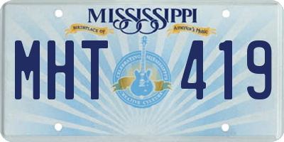 MS license plate MHT419