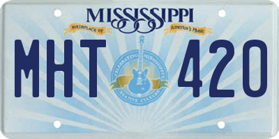 MS license plate MHT420