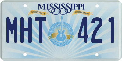 MS license plate MHT421