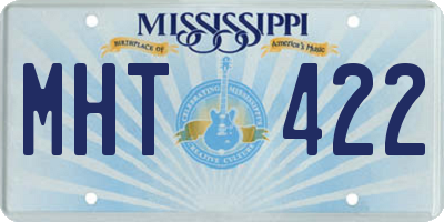MS license plate MHT422