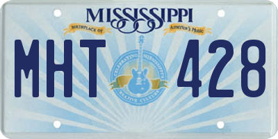 MS license plate MHT428