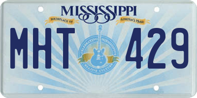 MS license plate MHT429