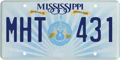 MS license plate MHT431