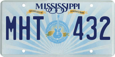 MS license plate MHT432