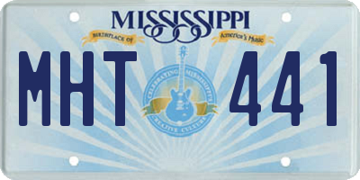 MS license plate MHT441