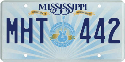 MS license plate MHT442