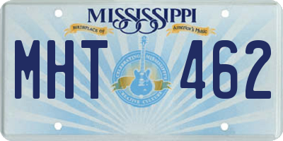 MS license plate MHT462