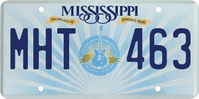 MS license plate MHT463