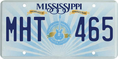 MS license plate MHT465