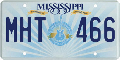 MS license plate MHT466