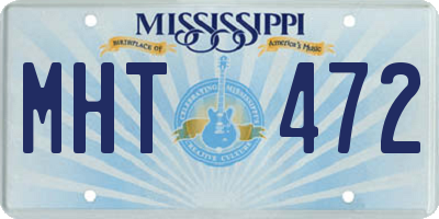 MS license plate MHT472