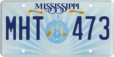 MS license plate MHT473