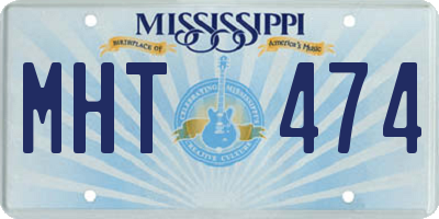 MS license plate MHT474