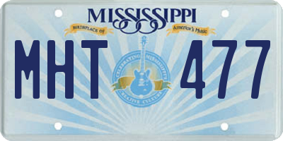 MS license plate MHT477