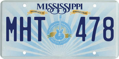 MS license plate MHT478