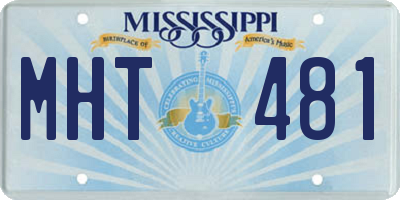 MS license plate MHT481
