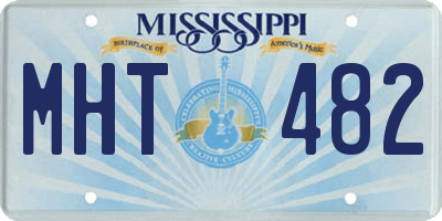 MS license plate MHT482