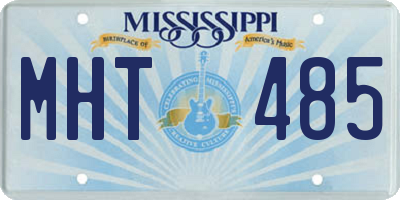 MS license plate MHT485