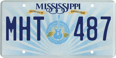 MS license plate MHT487
