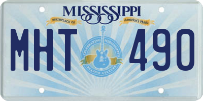 MS license plate MHT490