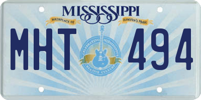 MS license plate MHT494