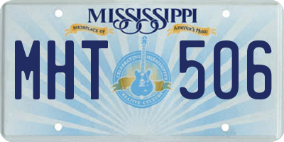 MS license plate MHT506