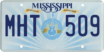 MS license plate MHT509