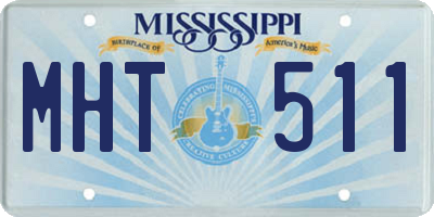 MS license plate MHT511