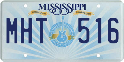 MS license plate MHT516