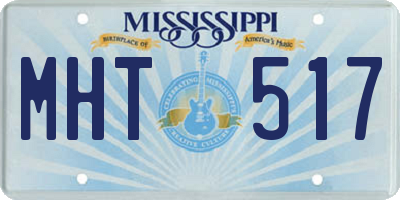 MS license plate MHT517